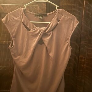 Mauve Sleeveless Top with Knot Detail